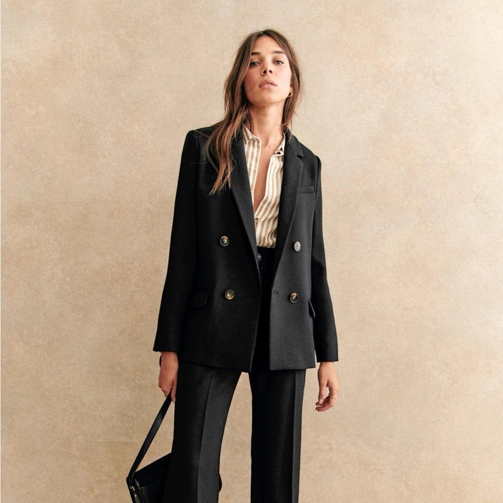 Sezane Christie Double-Breasted Women's Blazer 36 EU